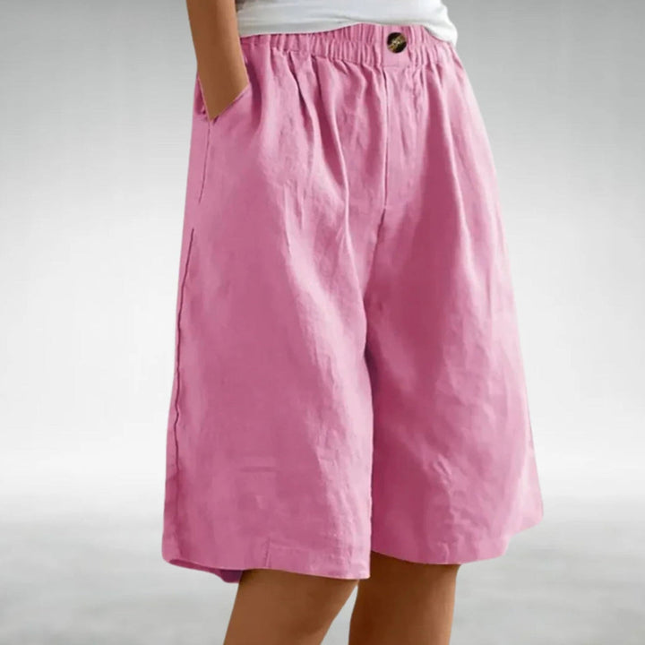 Madison | Women's Linen Wide Leg Shorts