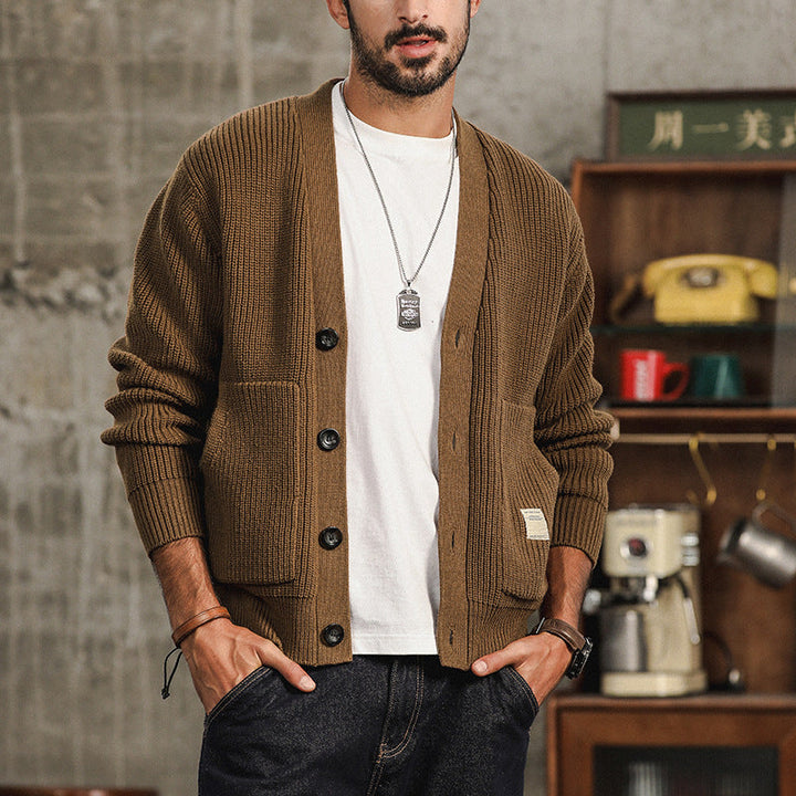 Men's Knitted Cardigan Sweater for Stylish Comfort