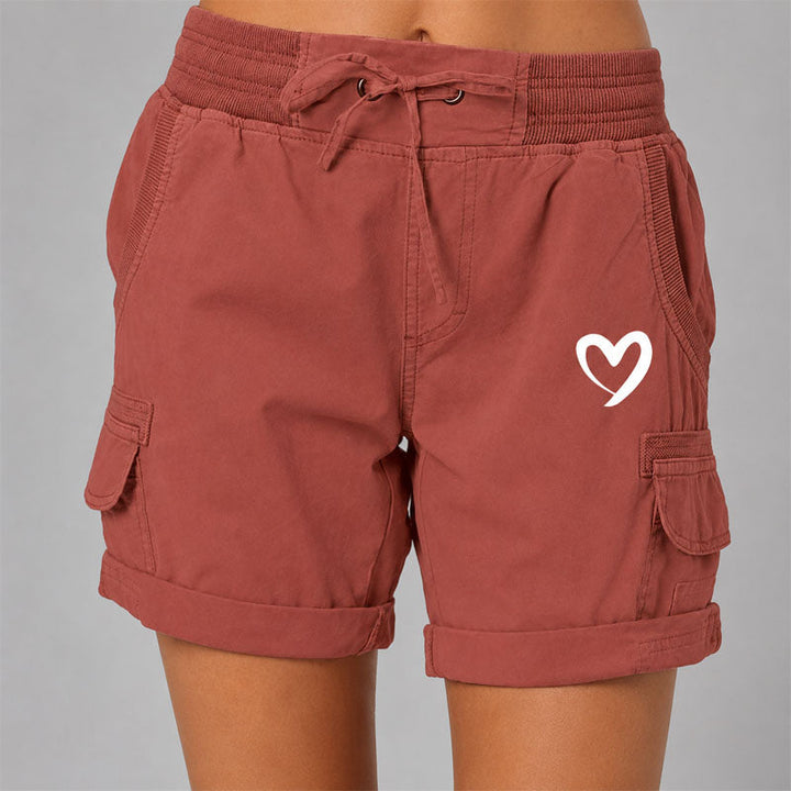 Marlow | Women's Heart Graphic Cargo Lounge Shorts