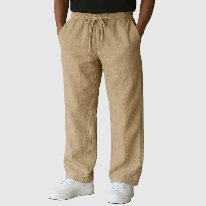Martin | Men's Classic Straight Leg Linen Drawstring Pants