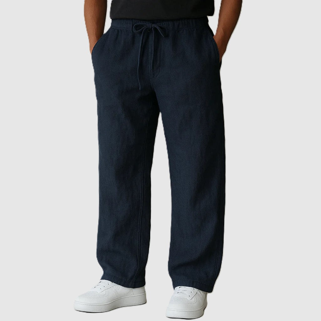Martin | Men's Classic Straight Leg Linen Drawstring Pants
