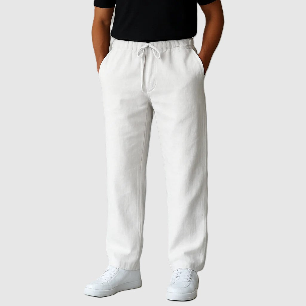 Martin | Men's Classic Straight Leg Linen Drawstring Pants