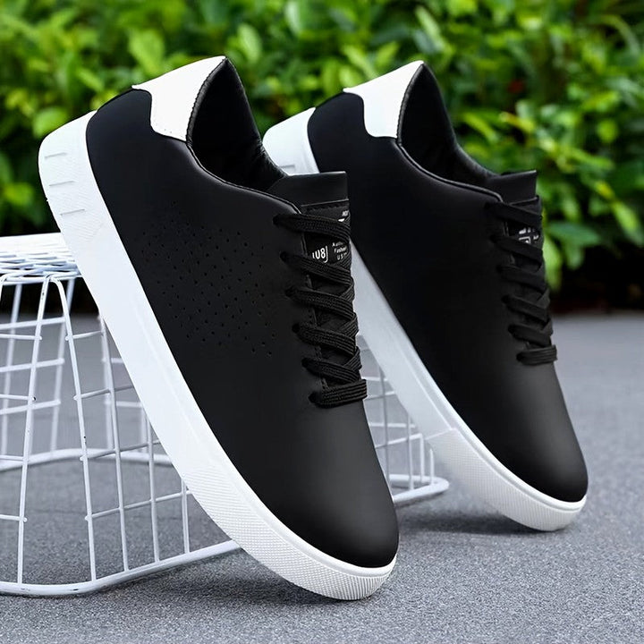 Men's Leather Perforated Low-Top Sneakers