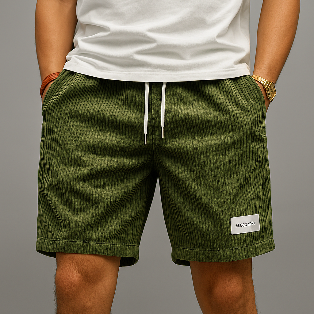Men's Drawstring Casual Corduroy Shorts