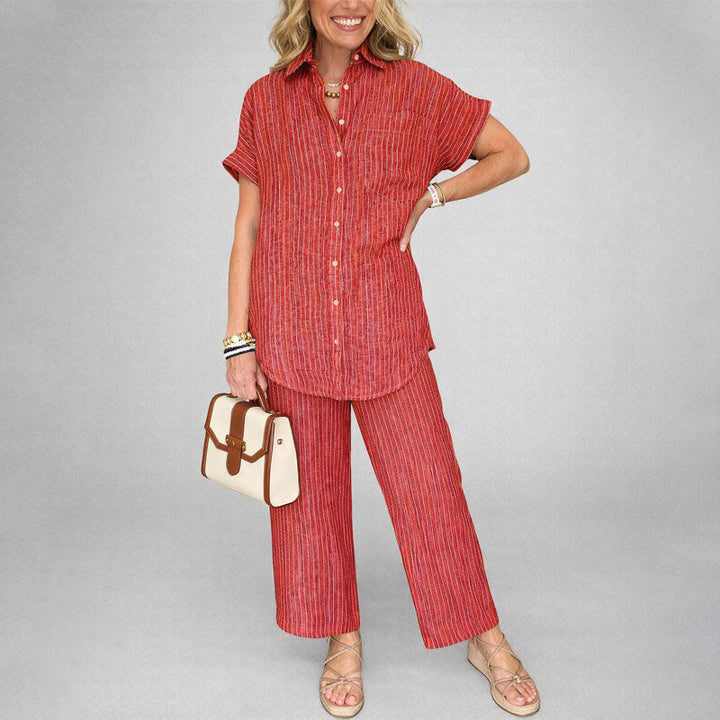 Megan | Women's Short Sleeve Coordinated Outfit Set
