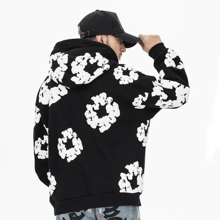 Unisex Casual Denim Hoodie – Soft Hooded Sweatshirt