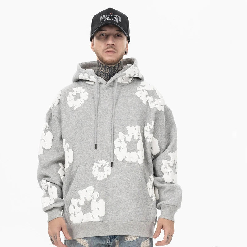 Unisex Casual Denim Hoodie – Soft Hooded Sweatshirt