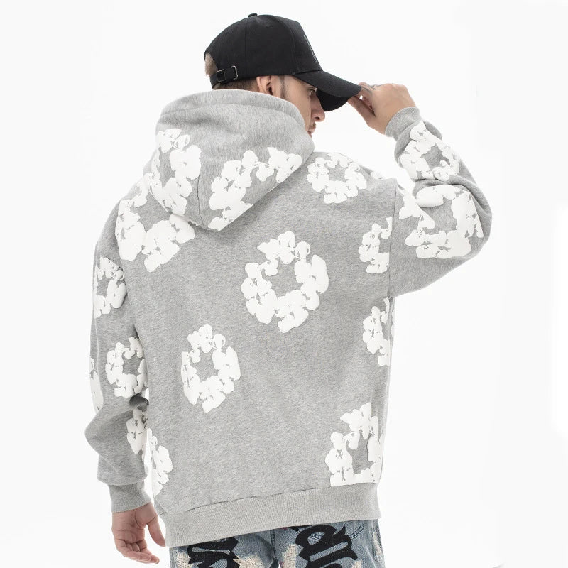 Unisex Casual Denim Hoodie – Soft Hooded Sweatshirt