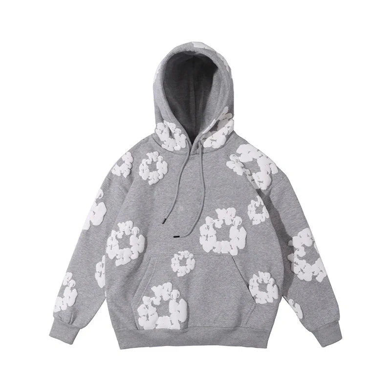 Unisex Casual Denim Hoodie – Soft Hooded Sweatshirt