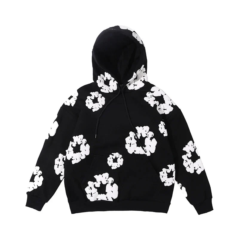 Unisex Casual Denim Hoodie – Soft Hooded Sweatshirt