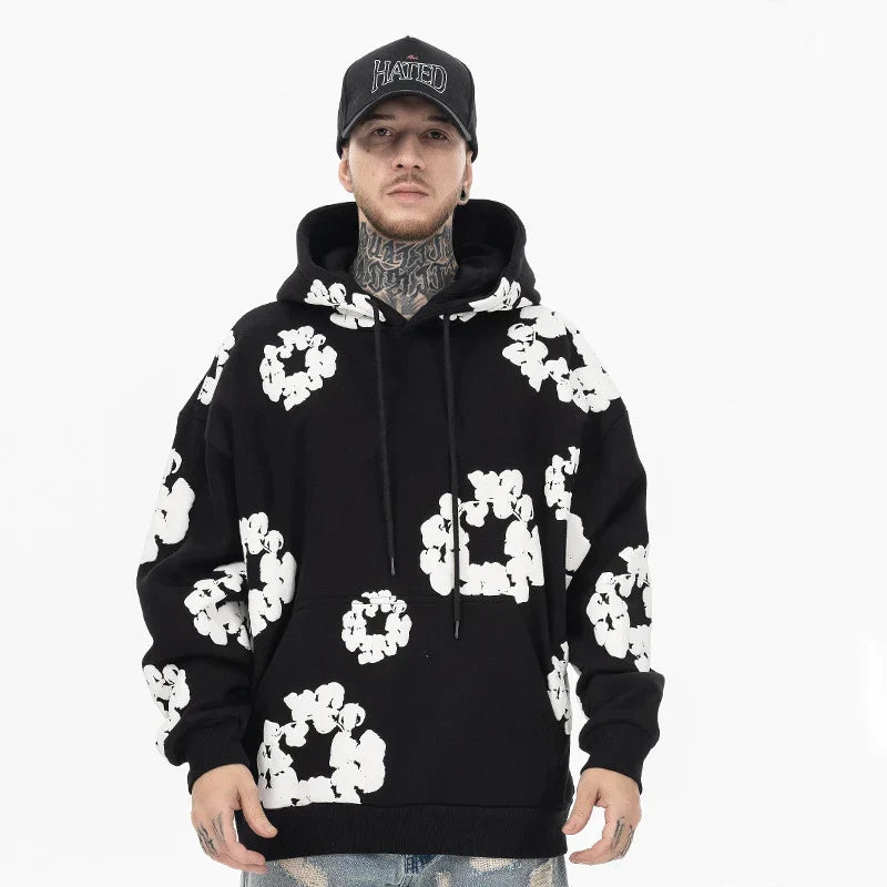 Unisex Casual Denim Hoodie – Soft Hooded Sweatshirt