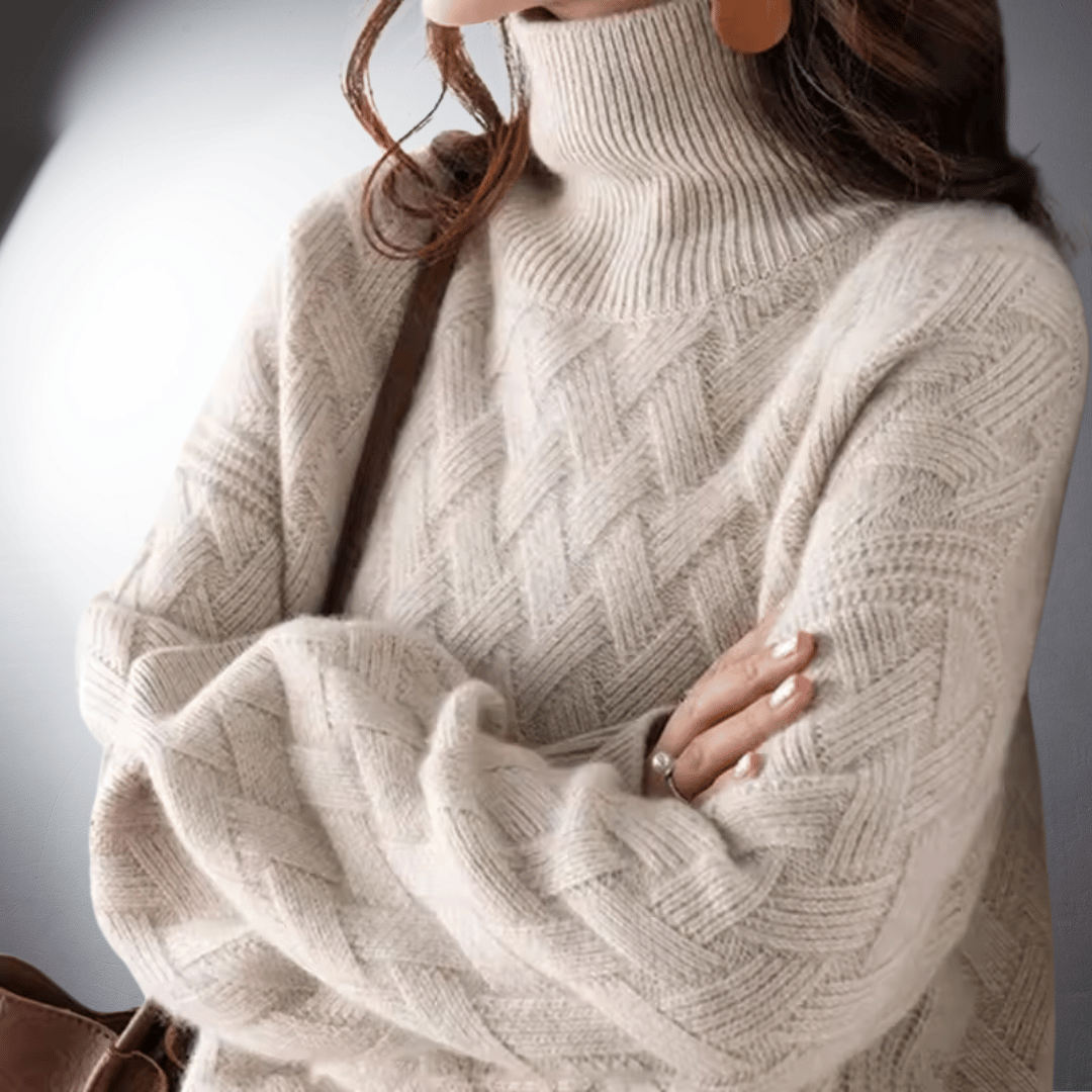 Women's Cozy Elegant Oversized Turtleneck Sweater