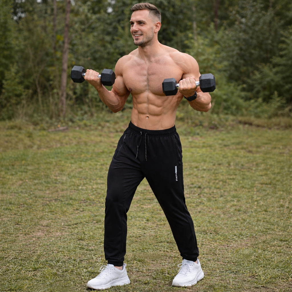 Men's Cropped Athletic Jogger Pants