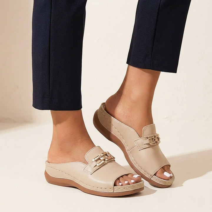 Myla | Women's Chain Detail Slide Sandals