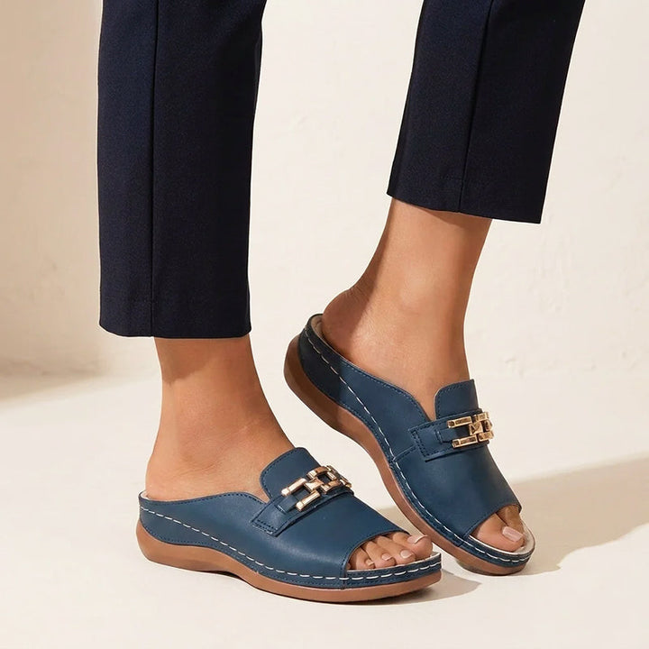 Myla | Women's Chain Detail Slide Sandals