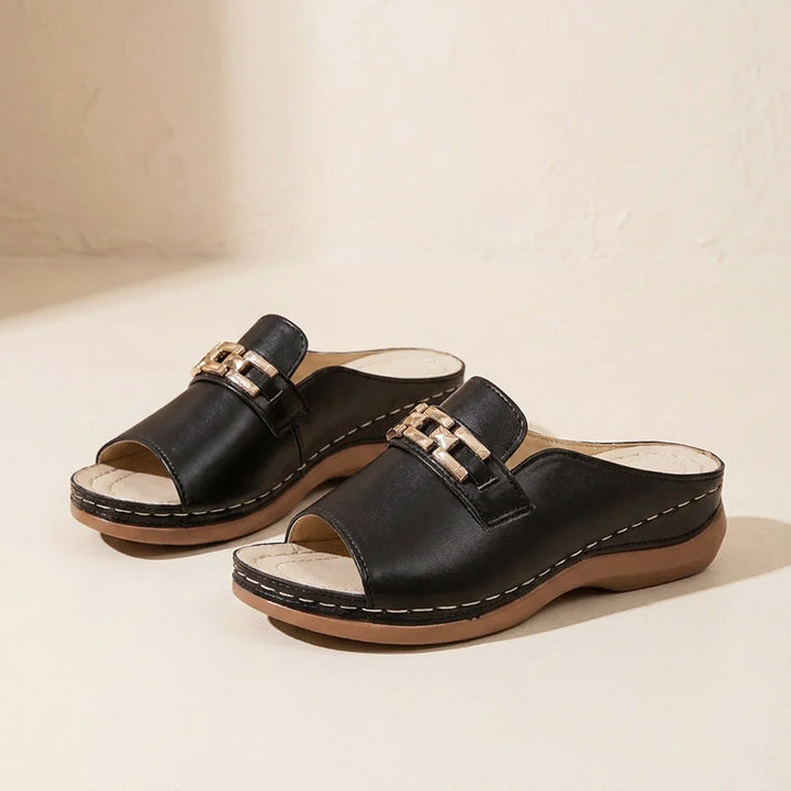 Myla | Women's Chain Detail Slide Sandals