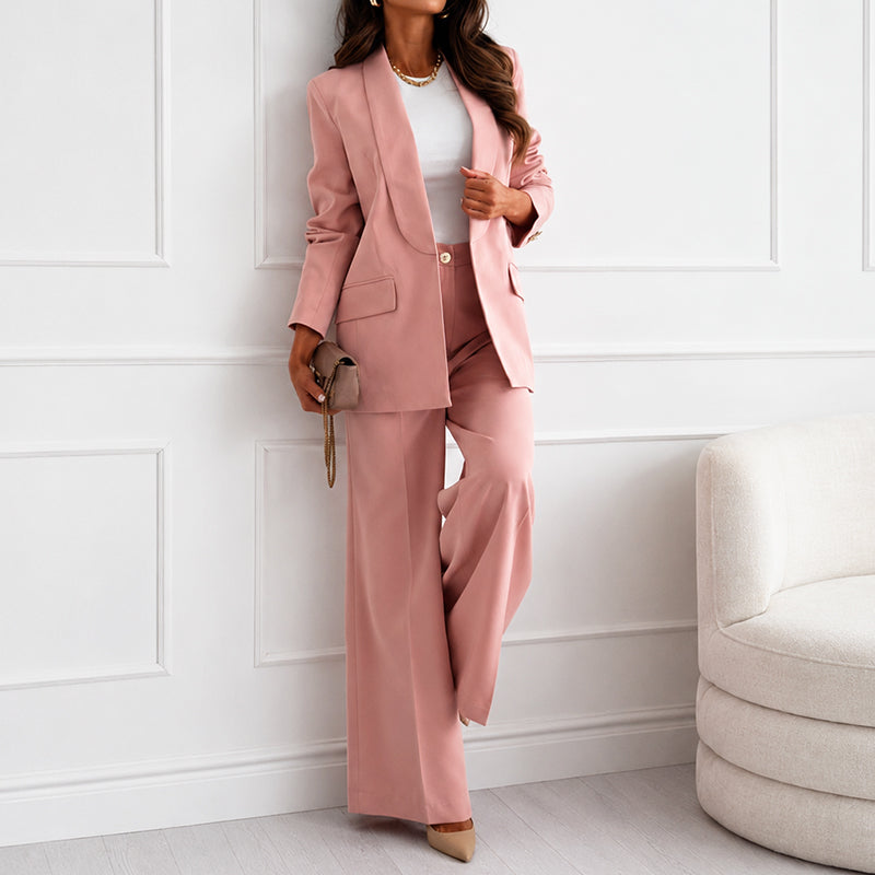 Noelle | Women's Tailored Blazer and Wide-Leg Trouser Set