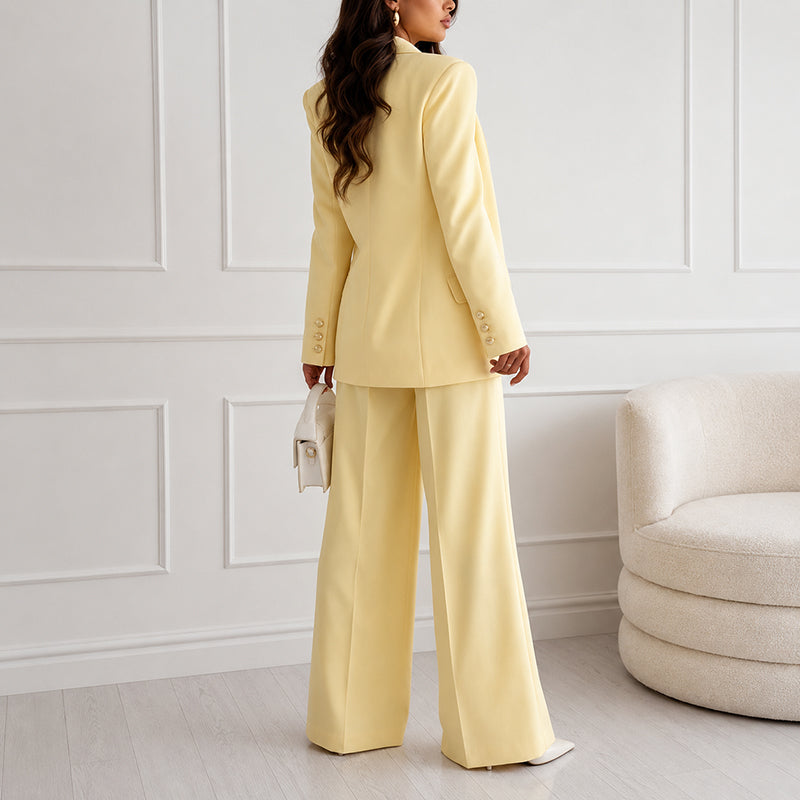 Noelle | Women's Tailored Blazer and Wide-Leg Trouser Set