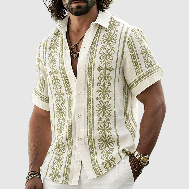 Norman | Men's Tribal Pattern Casual Button-Up Shirt