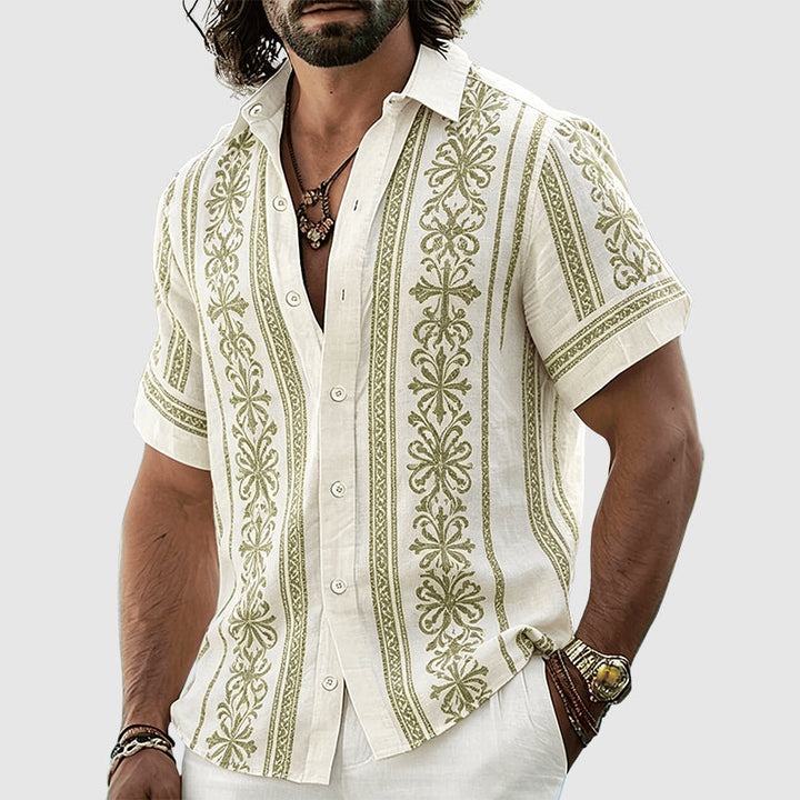 Norman | Men's Tribal Pattern Casual Button-Up Shirt