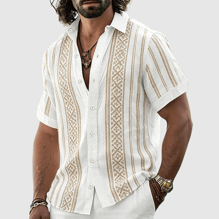 Norman | Men's Tribal Pattern Casual Button-Up Shirt
