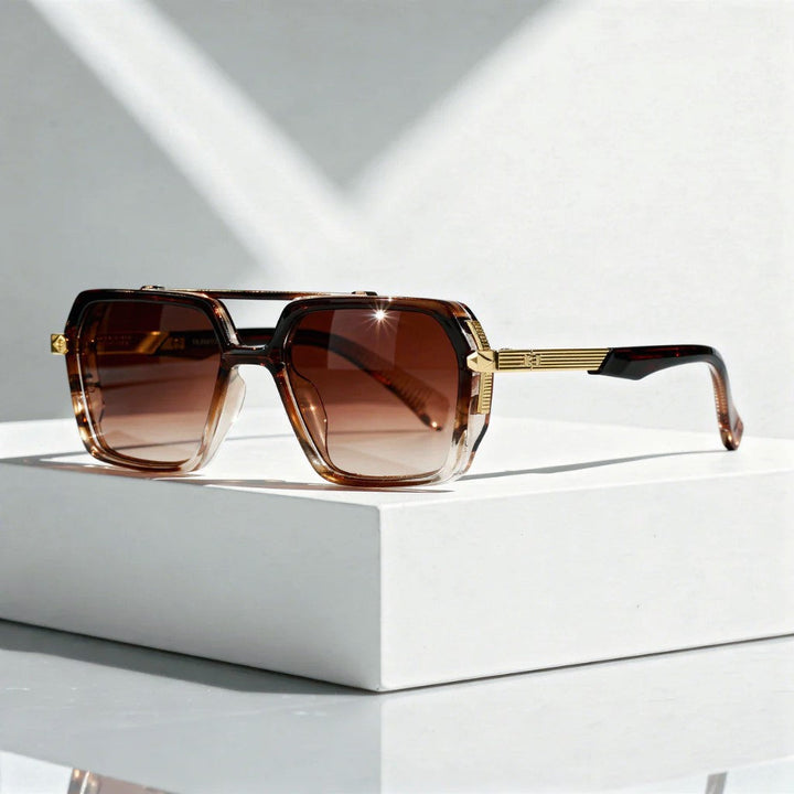 Men's Oversized Square Gradient Sunglasses for Stylish Protection