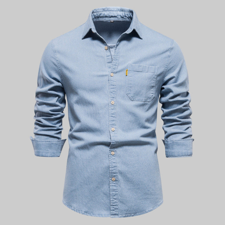 Men's Casual Long-Sleeve Denim Shirt