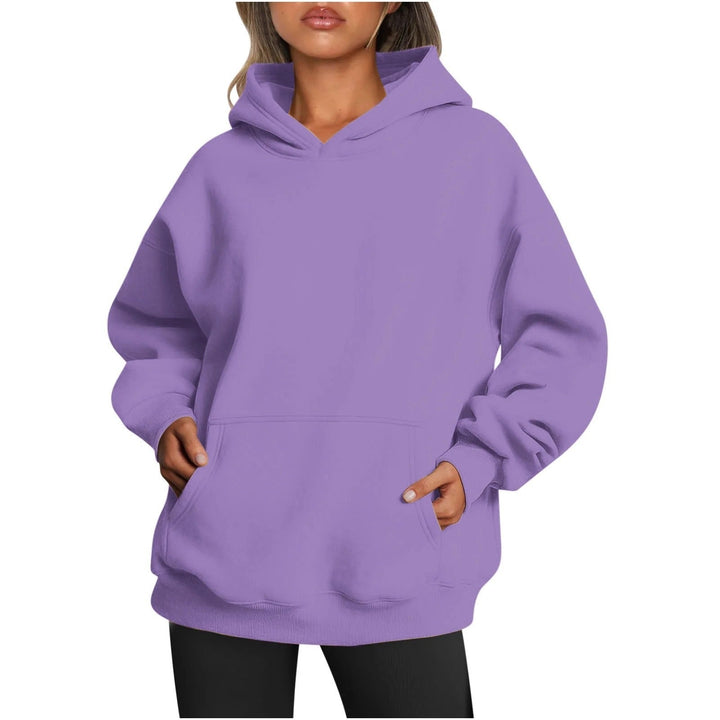 Women's Cozy Oversized Hoodie with Kangaroo Pocket