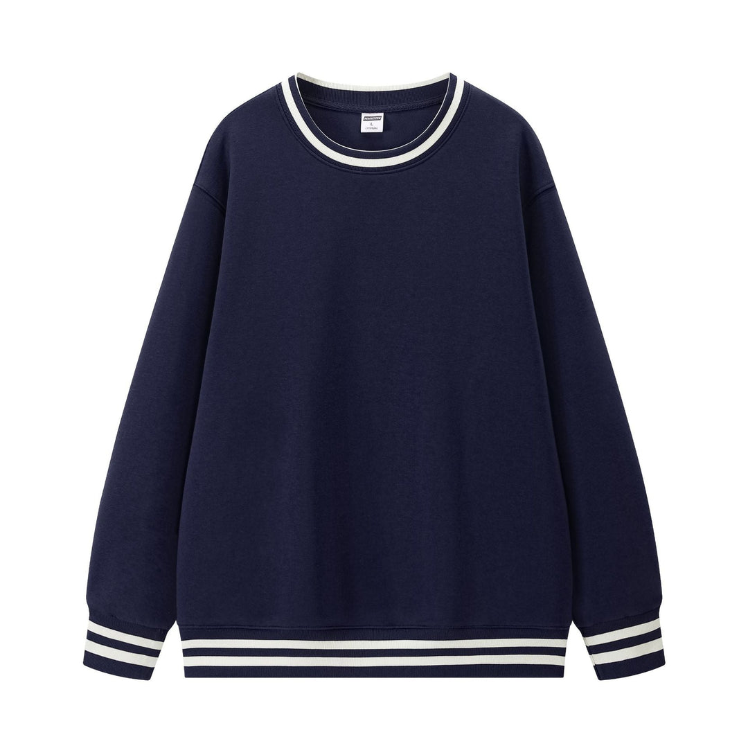 Women's Relaxed Stripe Sweatshirt with Ribbed Cuffs