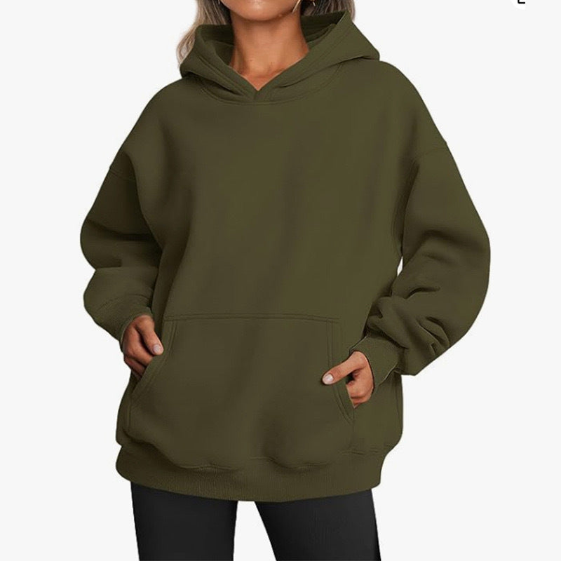Women's Cozy Oversized Hoodie with Kangaroo Pocket