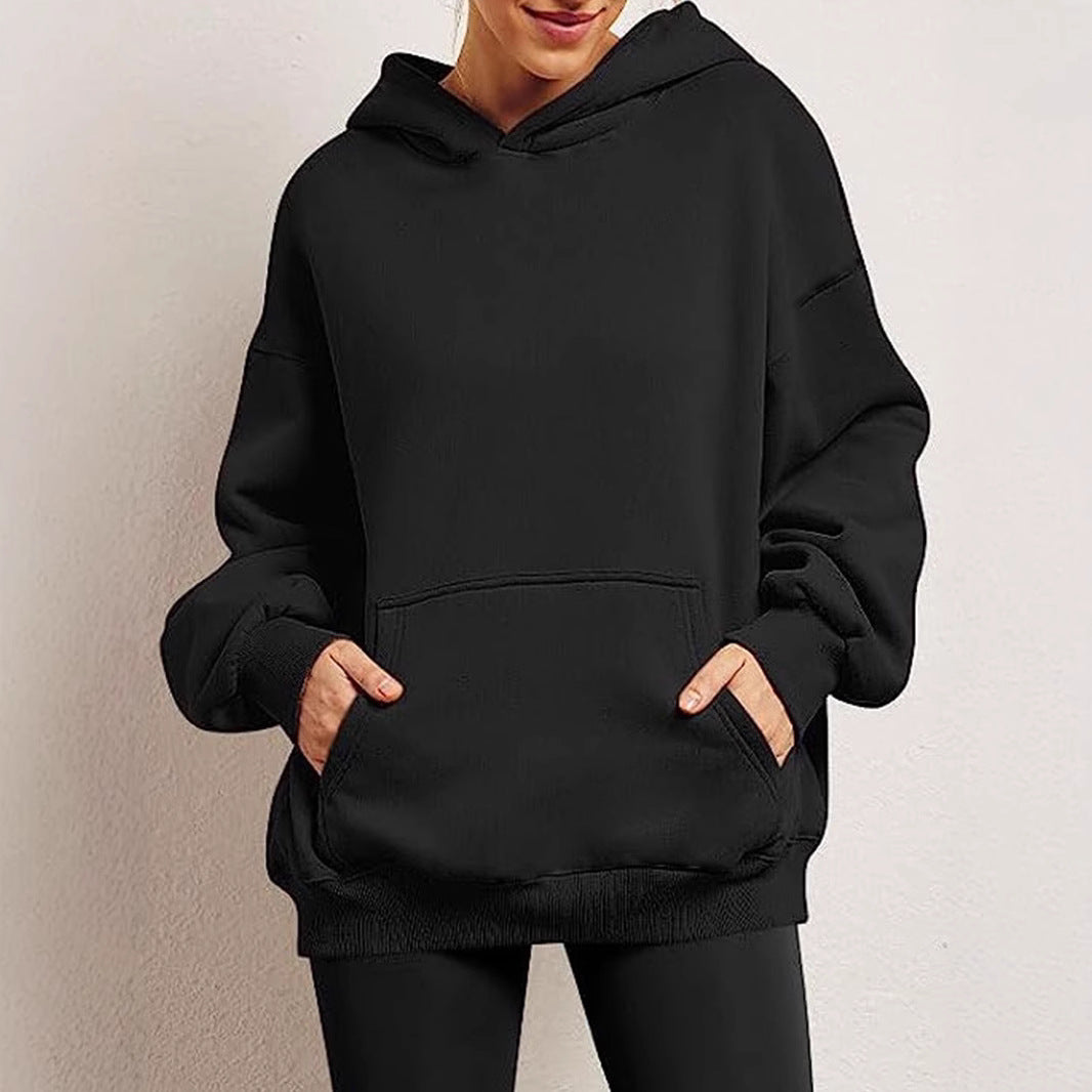 Women's Cozy Oversized Hoodie with Kangaroo Pocket