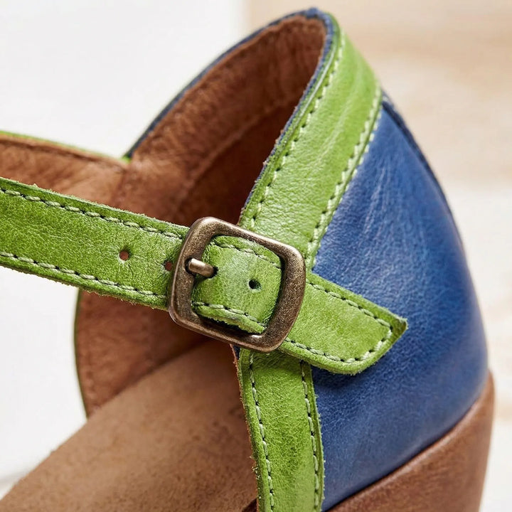 Jenna | Women's Open Mid-Block Heel Sandals with Toe Cutout