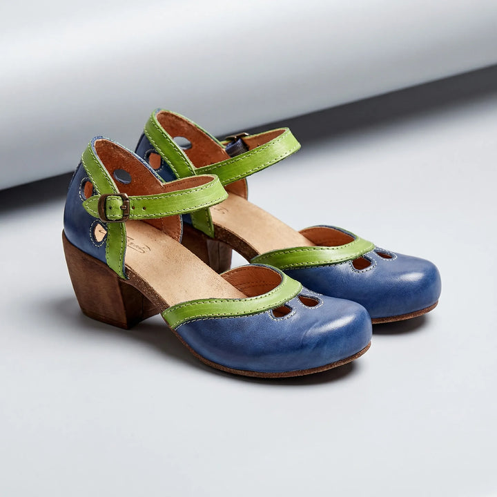 Jenna | Women's Open Mid-Block Heel Sandals with Toe Cutout
