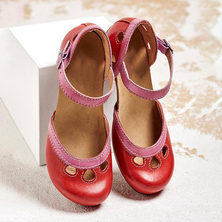 Jenna | Women's Open Mid-Block Heel Sandals with Toe Cutout