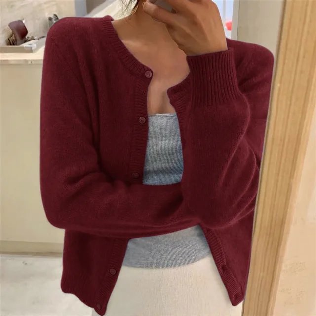 Women's Soft Knit Button-Front Cardigan for Effortless Layering