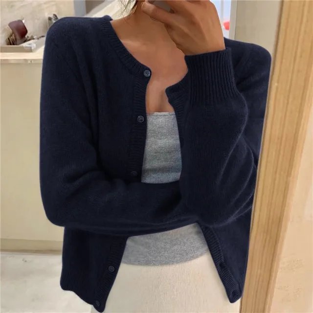 Women's Soft Knit Button-Front Cardigan for Effortless Layering