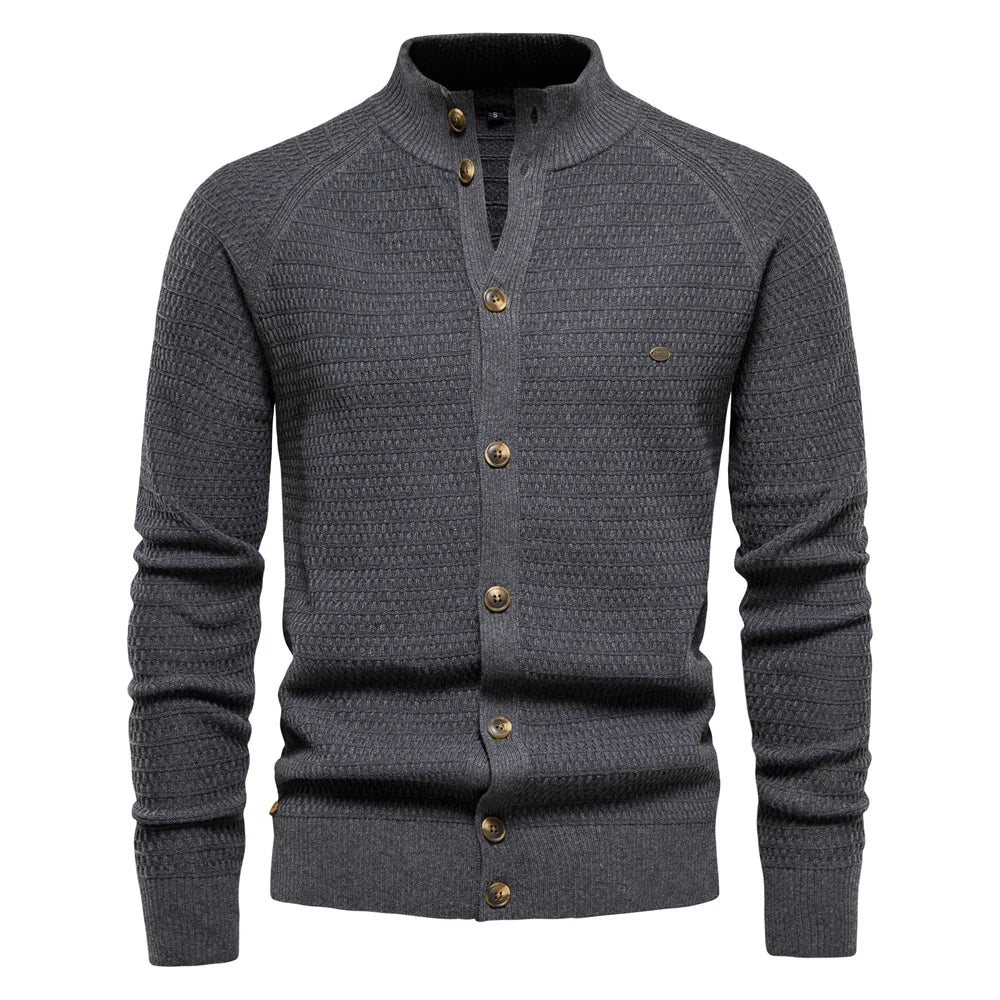 Men's Sophisticated Comfortable Cable Knit Cardigan