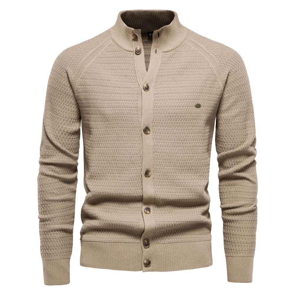Men's Sophisticated Comfortable Cable Knit Cardigan