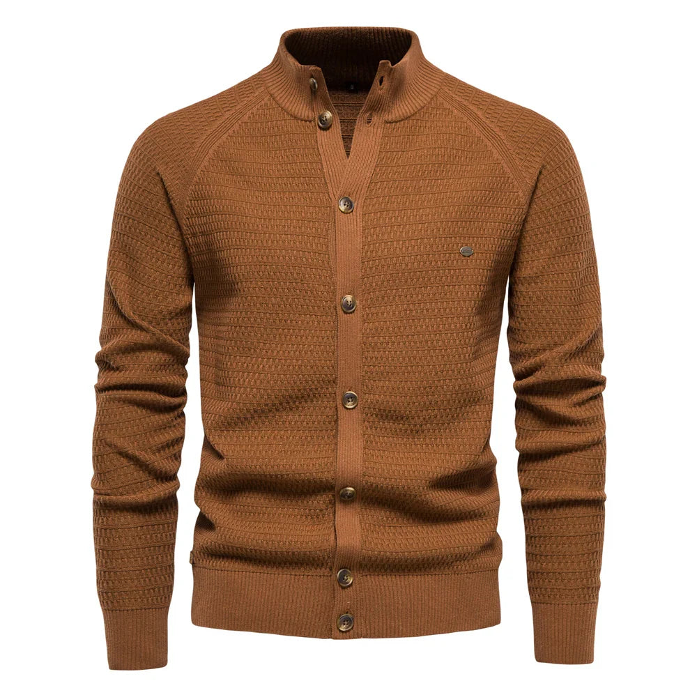 Men's Sophisticated Comfortable Cable Knit Cardigan