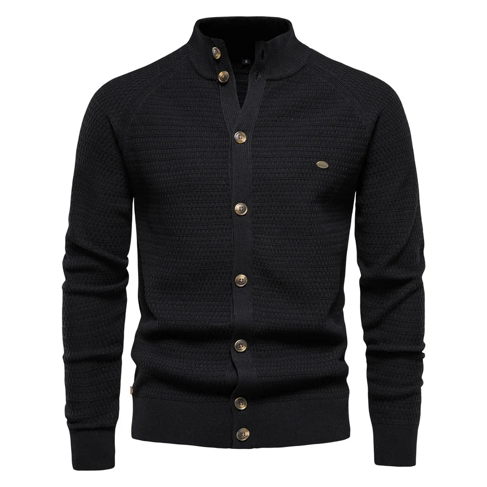 Men's Sophisticated Comfortable Cable Knit Cardigan