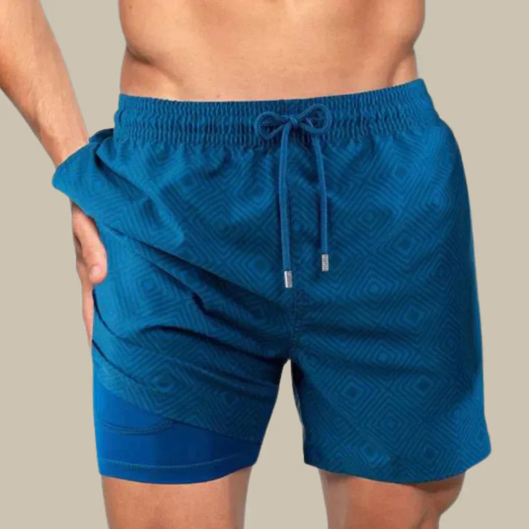 Men's Stylish Swim Shorts with Lining and Phone Pocket