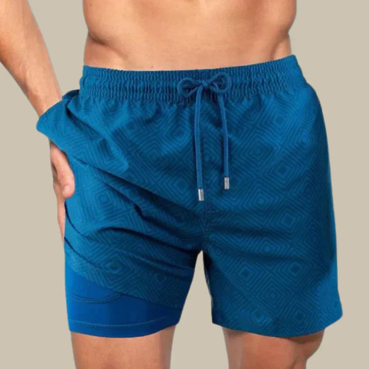 Men's Stylish Swim Shorts with Lining and Phone Pocket