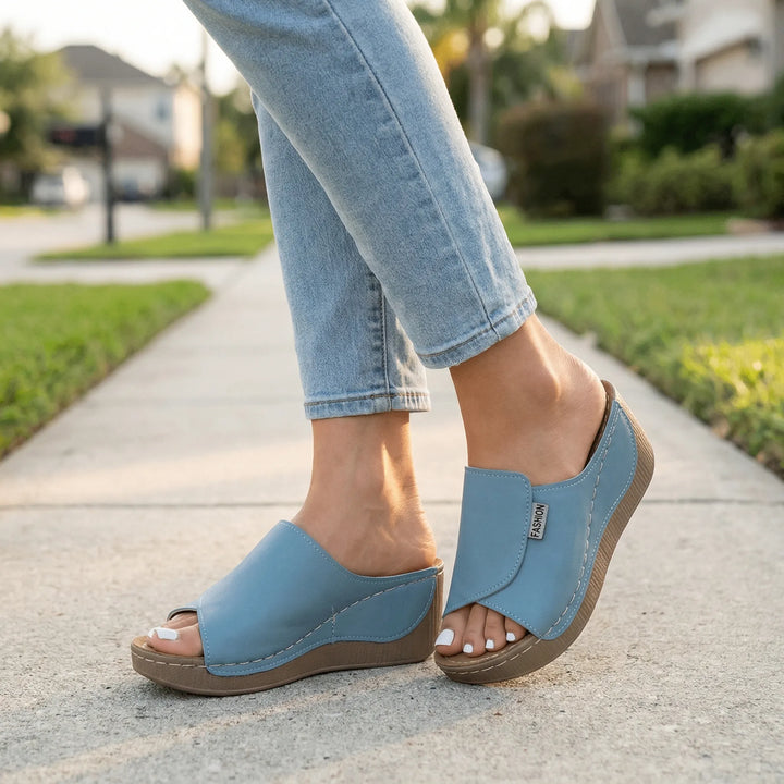 Lindsay | Women's Orthopedic Slip-On Wedge Sandal