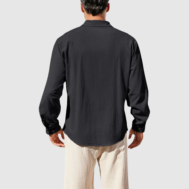 Oscar | Men's Linen Long Sleeve Button-Down Shirt