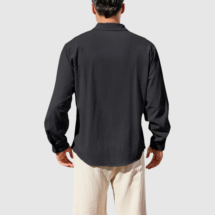 Oscar | Men's Linen Long Sleeve Button-Down Shirt