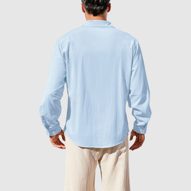 Oscar | Men's Linen Long Sleeve Button-Down Shirt