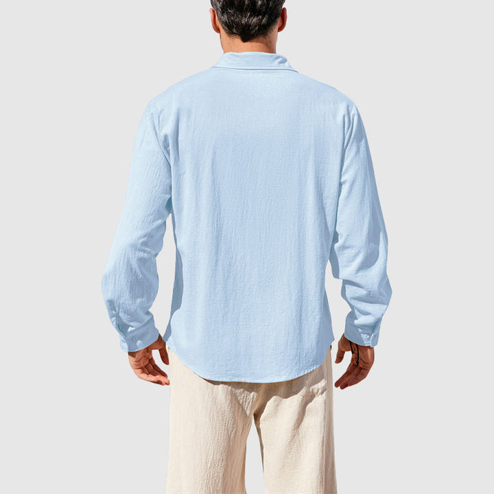 Oscar | Men's Linen Long Sleeve Button-Down Shirt