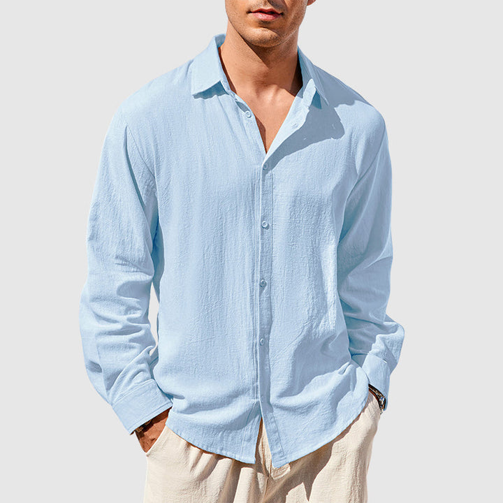 Oscar | Men's Linen Long Sleeve Button-Down Shirt