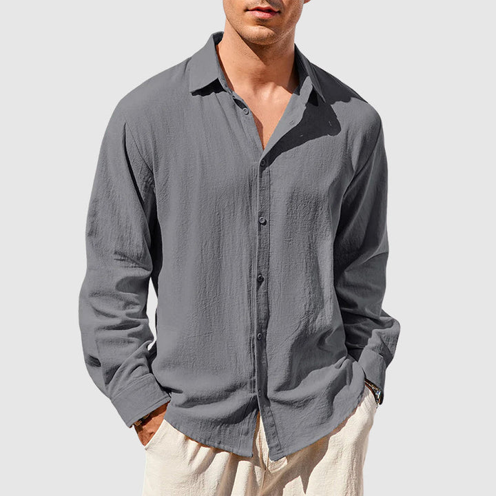 Oscar | Men's Linen Long Sleeve Button-Down Shirt