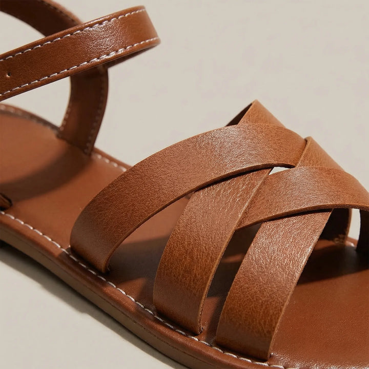 Christy | Women's Crisscross Strap Flat Sandals